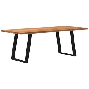 VidaXL Eettafel rechthoekig 220x90x74 cm massief eikenhout lichtbruin