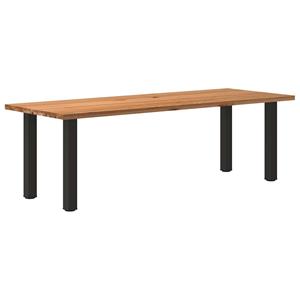 VidaXL Eettafel rechthoekig 240x90x74 cm massief eikenhout lichtbruin