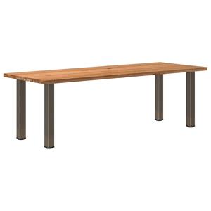 VidaXL Eettafel rechthoekig 240x90x74 cm massief eikenhout lichtbruin