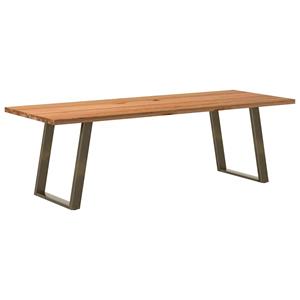 VidaXL Eettafel rechthoekig 240x90x74 cm massief eikenhout lichtbruin