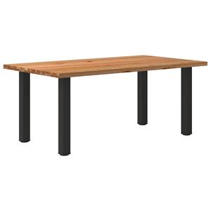VidaXL Eettafel rechthoekig 180x100x74 cm massief eikenhout lichtbruin
