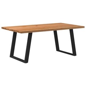 VidaXL Eettafel rechthoekig 180x100x74 cm massief eikenhout lichtbruin