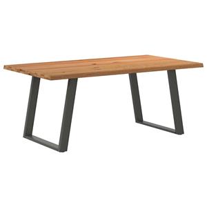 VidaXL Eettafel 180x100x74 cm massief eikenhout lichtbruin