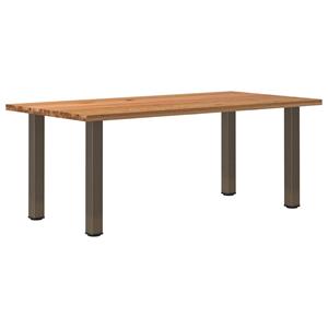 VidaXL Eettafel rechthoekig 200x100x74 cm massief eikenhout lichtbruin