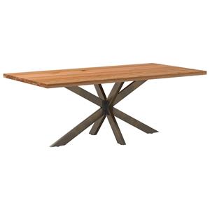 VidaXL Eettafel rechthoekig 200x100x74 cm massief eikenhout lichtbruin