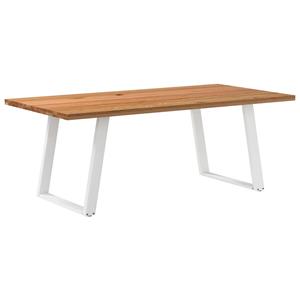 VidaXL Eettafel rechthoekig 200x100x74 cm massief eikenhout lichtbruin
