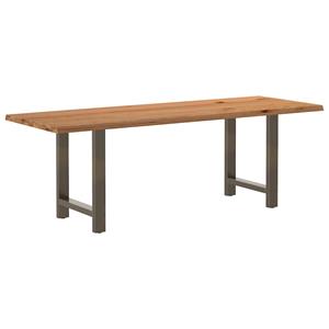 VidaXL Eettafel met natuurlijke rand 220x80x74 cm massief eikenhout