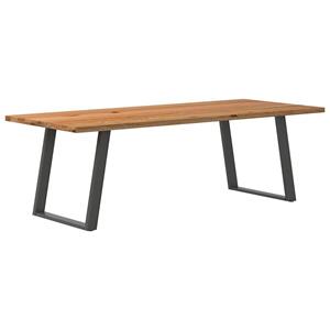 VidaXL Eettafel rechthoekig 240x100x74 cm massief eikenhout lichtbruin
