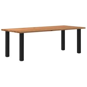 VidaXL Eettafel rechthoekig 240x100x74 cm massief eikenhout lichtbruin