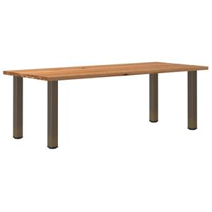 VidaXL Eettafel rechthoekig 240x100x74 cm massief eikenhout lichtbruin