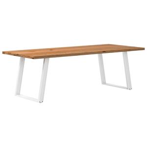 VidaXL Eettafel rechthoekig 240x100x74 cm massief eikenhout lichtbruin