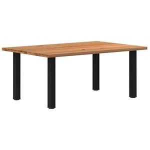 VidaXL Eettafel rechthoekig 180x120x74 cm massief eikenhout lichtbruin