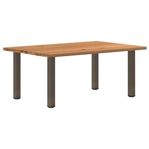 VidaXL Eettafel rechthoekig 180x120x74 cm massief eikenhout lichtbruin