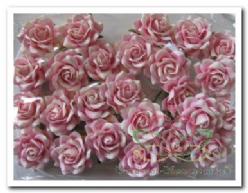 Decoflorall Mulberry roos Classic White + Pink Roses pack +/- Mulberry roos C