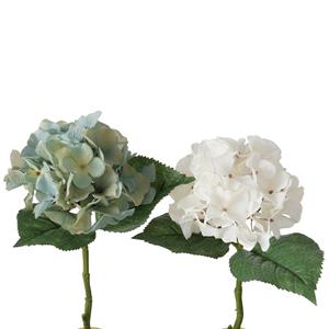 Boltze Home Kunstbloem Hortensia Kunststof 22x16x36cm 2 Assorti Blauw Of Wit