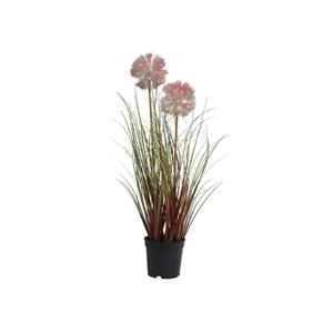 Decoris De  Kunstplant Allium In Pot Is Een Levensechte En Onderhoudsvrije