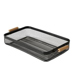 Boltze Home Dienblad 'Sally' 51x27x8cm Metaal Matzwart