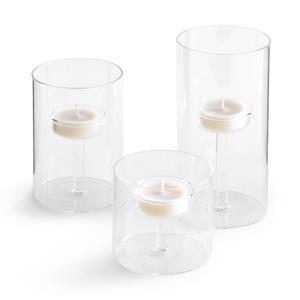 AM.PM Set van 3 kaarshouders in glas, Veli