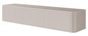 NADUVI Collection Ovarlo hangend tv-meubel met groeven, driedeurs, 163 cm, zandbeige | 