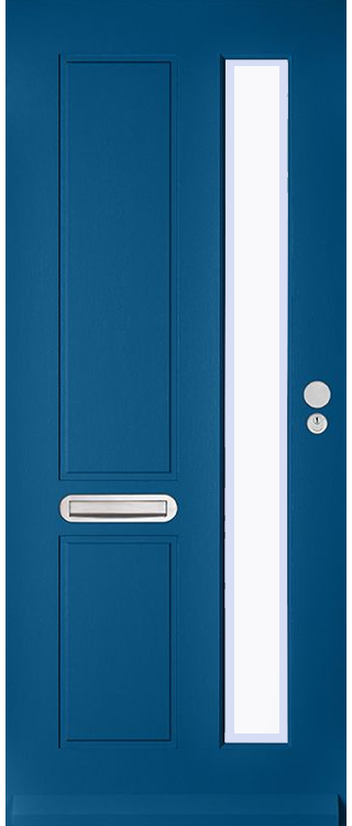 Skantrae Voordeuren SKN 2387 Iso satinato blanke bies glas | Massief hardhout | Deurengigant.nl