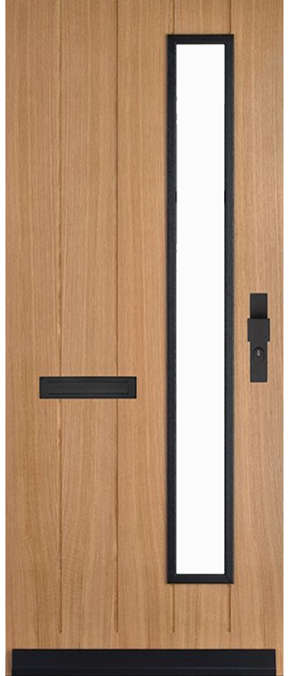 Skantrae Voordeuren SKN 664 EIK Iso satinato glas | Massief hardhout | Deurengigant.nl