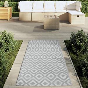 vidaXL Buitenkleed ARAKIL 80x150 cm PP grijs