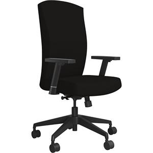 Bureaudraaistoel BEAT, met armleuningen en universele wielen, rugleuning / zitting zwart