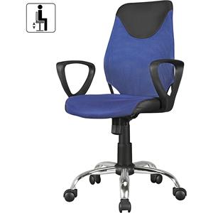 Bureaustoel voor kinderen TERNI, kantelmechanisme, voorgevormde zitting, blauw / zwart
