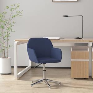 VidaXL Kantoorstoel draaibaar stof blauw