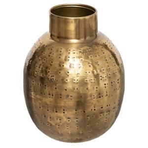 Atmosphera Bloemenvaas Emperor rond - goud - metaal - D10 x H15 cm - Stelen en boeketten -
