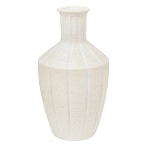 Atmosphera Bloemenvaas Sciacca - wit - keramiek - D25 x H48 cm - Stelen en boeketten - Grieks/romeins thema -