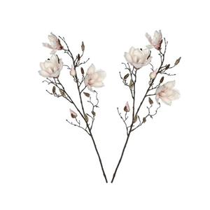 Shoppartners Mica Decorations Kunstbloem - 2x - magnolia - lichtroze - 90 cm - takken - Kunstbloemen boeketten -