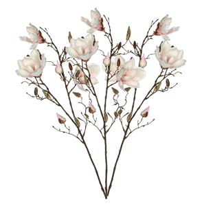 Mica Decorations Kunstbloem - 3x - magnolia - lichtroze - 90 cm - takken - Kunstbloemen boeketten -