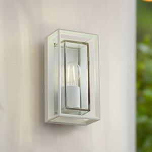 Arcchio buitenwandlamp Ismera, wit, IP65, glas, E27