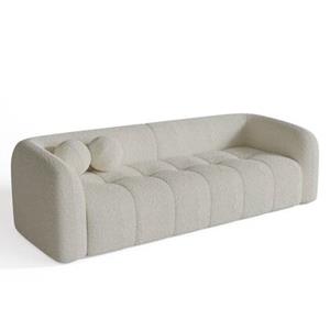 SIA Home 3-zitsbank in crème bouclette stof