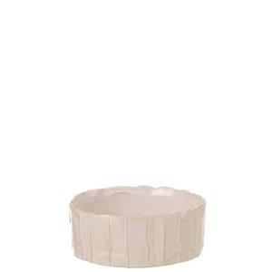 J-Line bloempot Melk - keramiek - wit - Ø 19.5 cm