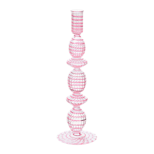 PiP Studio Kandelaar Glass Swirl Roze
