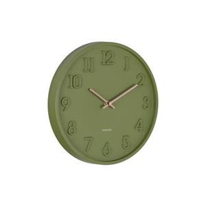 Karlsson Wandklok Calma - Legergroen - 3.8x30x30cm