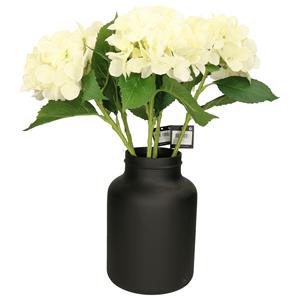 Mica Decorations Kunstbloemen boeket Hortensias - 5 stelen - wit - 51 cm - Kunst zijdebloemen -