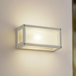 LUCANDE buitenwandlamp Aurelien, wit, aluminium, hoogte 12,5cm