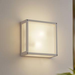 LUCANDE buitenwandlamp Aurelien, wit, sensor, 25 x 25 cm