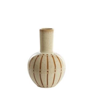 Light & Living Light&living Vaas deco Ø28,5x42 cm ULLOA keramiek glans crème+bruin