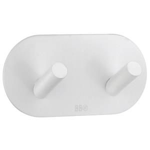 Smedbo Beslagsboden Handdoekhouder - 21x4.8cm - zelfklevend - RVS Mat wit BX1091