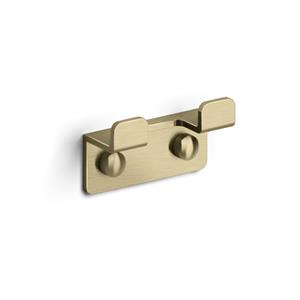 Clou Fold dubbele haak goud geborsteld PVD CL/09.04066.82