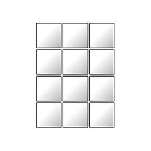 Plieger Tiles 3mm tegelspiegel per 12 stuks met kleefstrips 15x15cm brons PL PL4350004