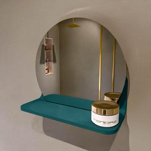 Mondiaz SPOT Badkamerspiegel - rond 30cm - spiegelplanchet - kleur Smag SPOTPLNCHT30SMA