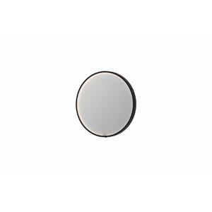 Ink SP24 spiegel - 60x4x60cm rond in stalen kader incl dir LED - verwarming - color changing - dimbaar en schakelaar - geborsteld metal black 8409456
