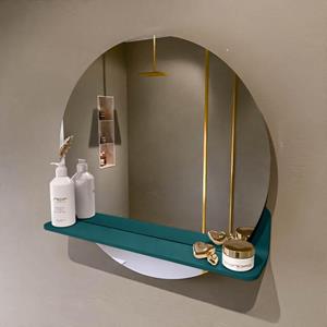 Mondiaz SPOT Badkamerspiegel - rond 60cm - spiegelplanchet - kleur Smag SPOTPLNCHT60SMA