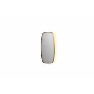 Ink SP30 spiegel - 40x4x80cm contour in stalen kader incl indir LED - verwarming - color changing - dimbaar en schakelaar - geborsteld mat goud 8409742