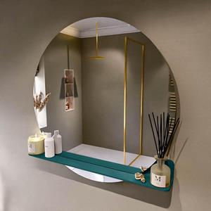Mondiaz SPOT Badkamerspiegel - rond 100cm - spiegelplanchet - kleur Smag SPOTPLNCHT100SMA